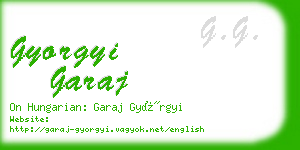 gyorgyi garaj business card